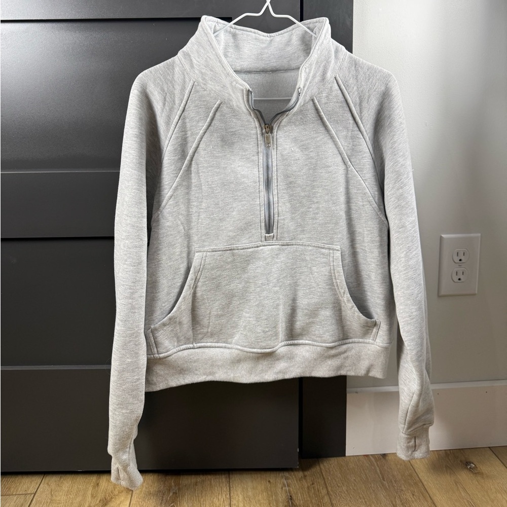 Womens Quarter Zipper Pullover Oversized Sweatshirts Cropped Fleece Small - Picture 3 of 11